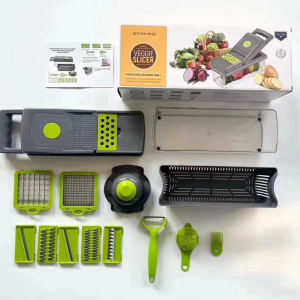 Multifunctional Vegetable Slicer & Cutter – 7-in-1 Grater, Chopper & Basket for Fruits, Potatoes, Carrots & More