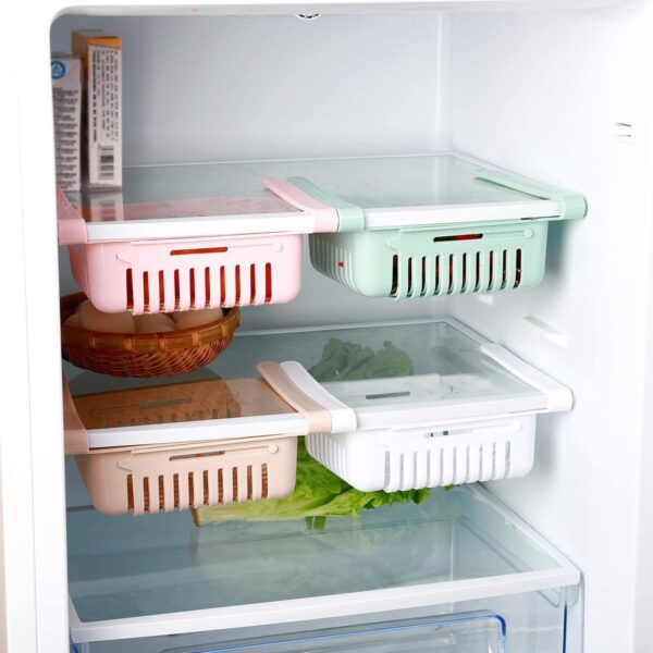 Adjustable Fridge Organizer Drawers (Pack of 2)