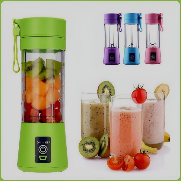 Portable Mini 6-Blade Juicer Blender β Rechargeable Outdoor Smoothie Maker (380ml) β USB Charging, Random Color