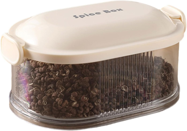 4-Layer Multi-Compartment Spice Storage Box – Stackable Seasoning Organizer for Kitchen, BBQ & Picnic – Random Color