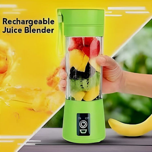 Portable Mini 6-Blade Juicer Blender – Rechargeable Outdoor Smoothie Maker (380ml) – USB Charging, Random Color